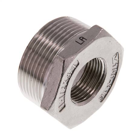 R 1 1/2'' x Rp 1/4'' M/F Anneau réducteur en acier inoxydable 16 Bar