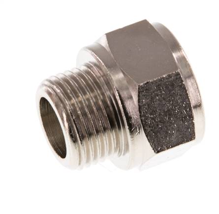 G 3/8'' F/M Extension en laiton nickelé 16 Bar - 14 mm [2 Pièces]