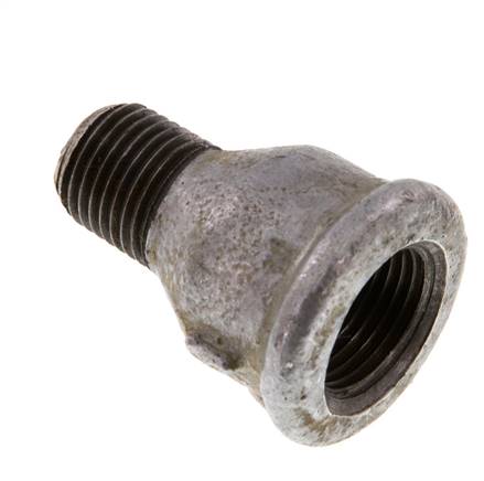 R 1/4'' x Rp 3/8'' M/F Anneau réducteur en fonte zinguée 25 Bar [2 Pièces]