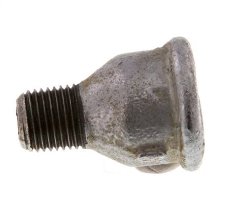 R 1/4'' x Rp 3/8'' M/F Anneau réducteur en fonte zinguée 25 Bar [2 Pièces]
