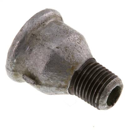 R 1/4'' x Rp 3/8'' M/F Anneau réducteur en fonte zinguée 25 Bar [2 Pièces]