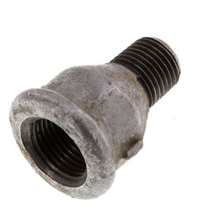 R 1/4'' x Rp 3/8'' M/F Anneau réducteur en fonte zinguée 25 Bar [2 Pièces]