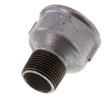 R 1'' x Rp 1 1/2'' M/F Bague réductrice en fonte zinguée 25 Bar