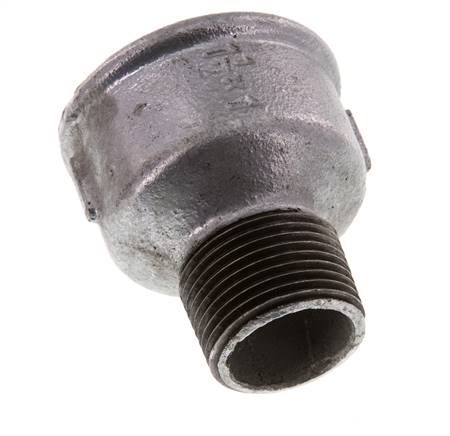 R 1'' x Rp 1 1/2'' M/F Bague réductrice en fonte zinguée 25 Bar