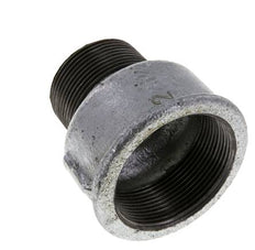 R 1 1/2'' x Rp 2'' M/F Bague réductrice en fonte zinguée 25 Bar