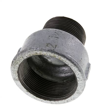 R 1 1/2'' x Rp 2'' M/F Bague réductrice en fonte zinguée 25 Bar