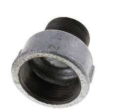 R 1 1/2'' x Rp 2'' M/F Bague réductrice en fonte zinguée 25 Bar