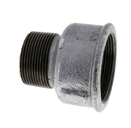 R 1 1/2'' x Rp 2'' M/F Bague réductrice en fonte zinguée 25 Bar
