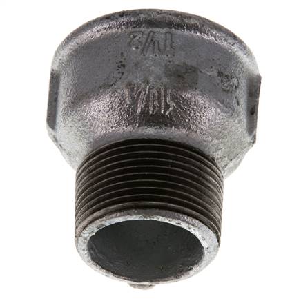 R 1 1/4'' x Rp 1 1/2'' M/F Bague réductrice en fonte zinguée 25 Bar