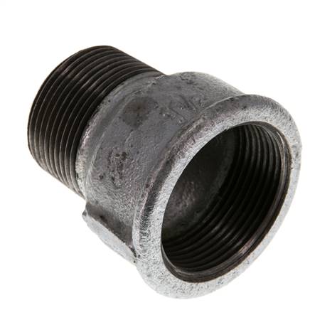 R 1 1/4'' x Rp 1 1/2'' M/F Bague réductrice en fonte zinguée 25 Bar