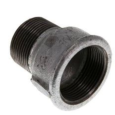 R 1 1/4'' x Rp 1 1/2'' M/F Bague réductrice en fonte zinguée 25 Bar