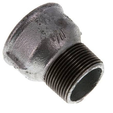 R 1 1/4'' x Rp 1 1/2'' M/F Bague réductrice en fonte zinguée 25 Bar