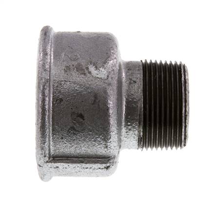 R 1 1/4'' x Rp 2'' M/F Bague réductrice en fonte zinguée 25 Bar