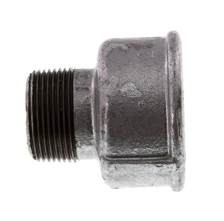 R 1 1/4'' x Rp 2'' M/F Bague réductrice en fonte zinguée 25 Bar