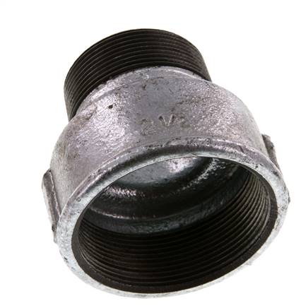 R 2'' x Rp 2 1/2'' M/F Bague réductrice en fonte zinguée 25 Bar