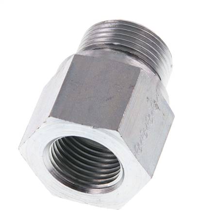 Adaptateur réducteur en acier zingué G 3/4'' x G 1/2'' M/F 400 Bar - Hydraulique