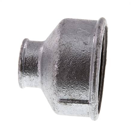 Rp 2'' x Rp 3/4'' Fonte zinguée Manchon rond 25 Bar
