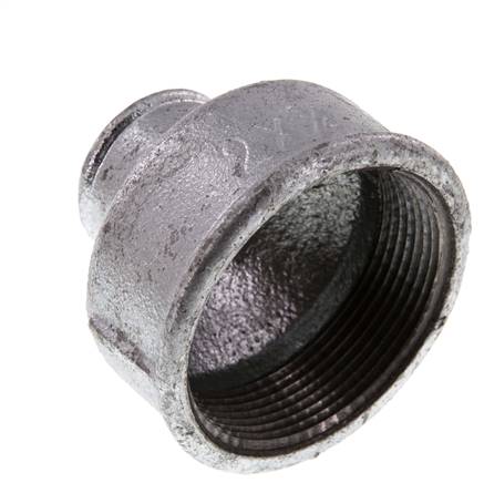 Rp 2'' x Rp 3/4'' Fonte zinguée Manchon rond 25 Bar