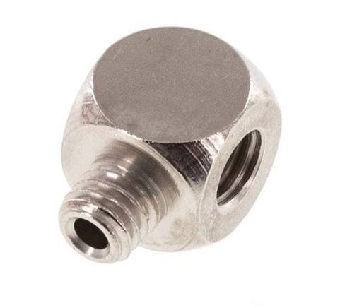 Raccord en T M5 Mâle x Femelle Laiton nickelé 16bar (224.8psi) [5 Pièces]