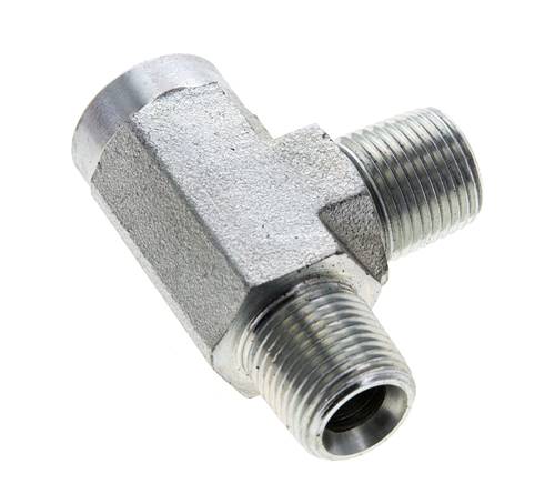 Raccord en T 3/8'' NPT Femelle x Mâle Acier 210bar (2950.5psi)