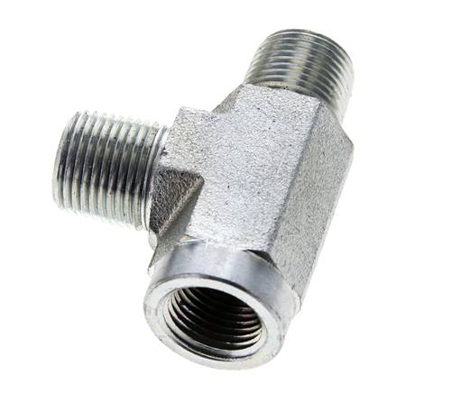 Raccord en T 3/8'' NPT Femelle x Mâle Acier 210bar (2950.5psi)