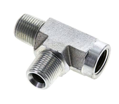 Raccord en T 3/8'' NPT Femelle x Mâle Acier 210bar (2950.5psi)