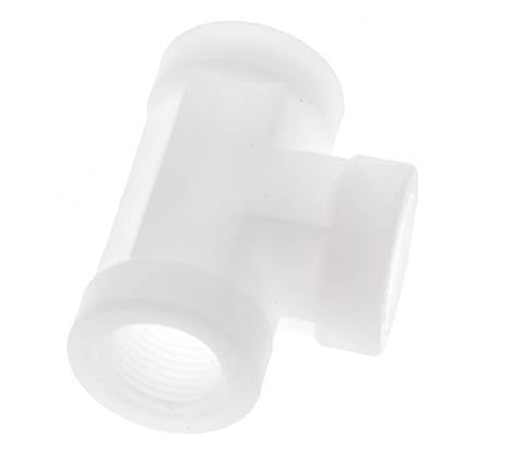 Raccord en T G3/8'' Femelle Polypropylène (pp) FDA 10bar (140.5psi)