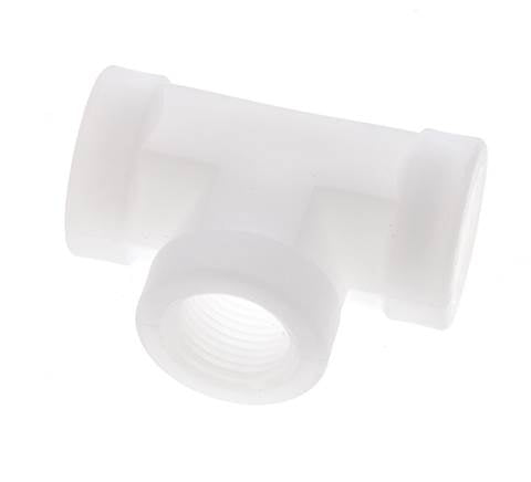 Raccord en T G3/8'' Femelle Polypropylène (pp) FDA 10bar (140.5psi)