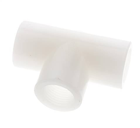 Raccord en T G1/2'' femelle Polyfluorure de vinylidène (pvdf) FDA 10bar (140.5psi)