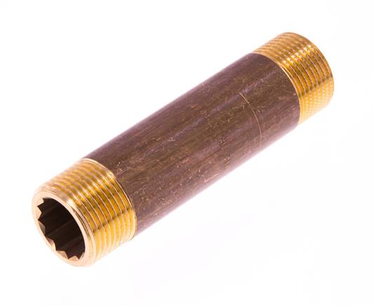 Raccord double en laiton G 3/4'' 16 Bar DIN 2982 - 100mm