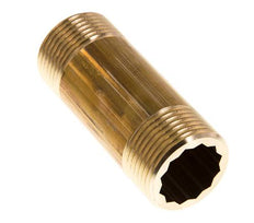 G 1'' Raccord double en laiton 16 Bar DIN 2982 - 80mm
