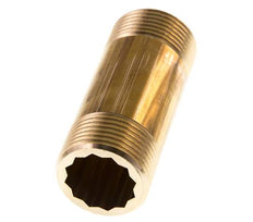 G 1'' Raccord double en laiton 16 Bar DIN 2982 - 80mm