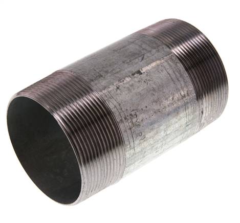 Raccord double en acier zingué R 2 1/2'' 50 Bar DIN 2982 - 120mm