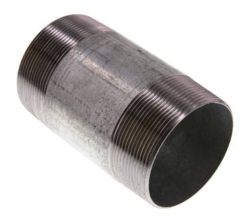 Raccord double en acier zingué R 2 1/2'' 50 Bar DIN 2982 - 120mm