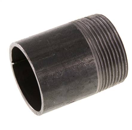 R 1 1/2'' mâle x 48.3mm mamelon pour tube acier avec embout à souder 50 Bar DIN 2982 - 60mm [2 pièces].