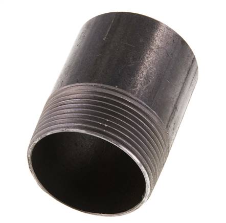 R 1 1/2'' mâle x 48.3mm mamelon pour tube acier avec embout à souder 50 Bar DIN 2982 - 60mm [2 pièces].
