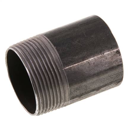 R 1 1/2'' mâle x 48.3mm mamelon pour tube acier avec embout à souder 50 Bar DIN 2982 - 60mm [2 pièces].