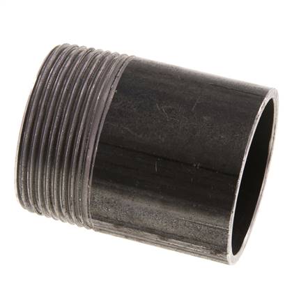 R 1 1/2'' mâle x 48.3mm mamelon pour tube acier avec embout à souder 50 Bar DIN 2982 - 60mm [2 pièces].