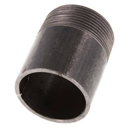 R 1 1/2'' mâle x 48.3mm mamelon pour tube acier avec embout à souder 50 Bar DIN 2982 - 60mm [2 pièces].
