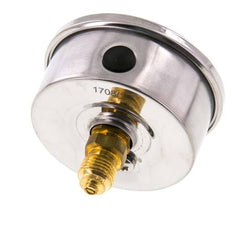 0..4 Bar (0..58 psi) Manomètre à glycérine Arrière Acier inoxydable/laiton 63 mm Classe 1.6