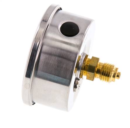 0..4 Bar (0..58 psi) Manomètre à glycérine Arrière Acier inoxydable/laiton 63 mm Classe 1.6