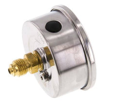 -1..0 Bar (-15..0 psi) Manomètre à glycérine Arrière Acier inoxydable/laiton 63 mm Classe 1.6
