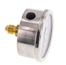 0..4 Bar (0..58 psi) Manomètre à glycérine Arrière Acier inoxydable/laiton 63 mm Classe 1.6