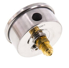 0..4 Bar (0..58 psi) Manomètre à glycérine Arrière Acier inoxydable/laiton 63 mm Classe 1.6