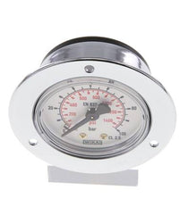 0..100 Bar (0..1450 psi) Manomètre encastrable Acier/laiton 50 mm Classe 2.5 (panneau avant)