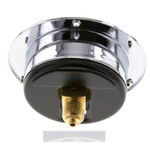 0..1 Bar (0..15 psi) Manomètre à montage sur panneau Acier/laiton 63 mm Classe 2.5 (panneau avant)