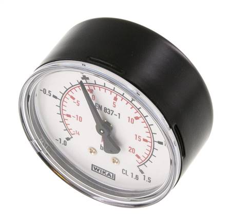 -1..1.5 Bar (-15..22 psi) pression Arrière Acier/laiton 63 mm Classe 1.6