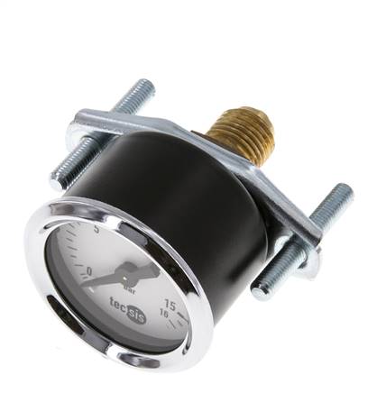0..16 Bar (0..232 psi) Manomètre encastrable Acier/laiton 40 mm Classe 2.5 - 1/4'' (Support)