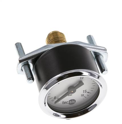 0..16 Bar (0..232 psi) Manomètre encastrable Acier/laiton 40 mm Classe 2.5 - 1/4'' (Support)