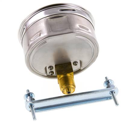 0..40 Bar (0..580 psi) Manomètre monté sur panneau Acier/laiton 100 mm Classe 1.0 (support)